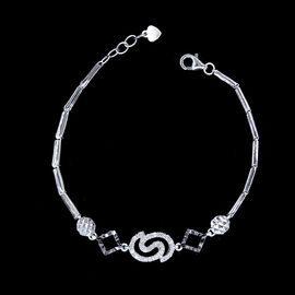 Infinity 8 Eight Shape 925 Silver Bracelet 16cm With 3cm Extension